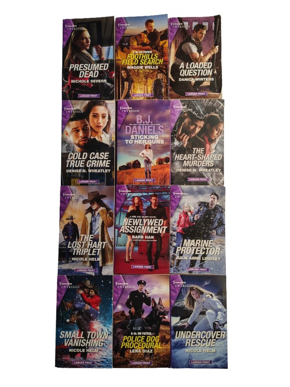 12 Harlequin Intrigue Novel Book Bundle Set #8